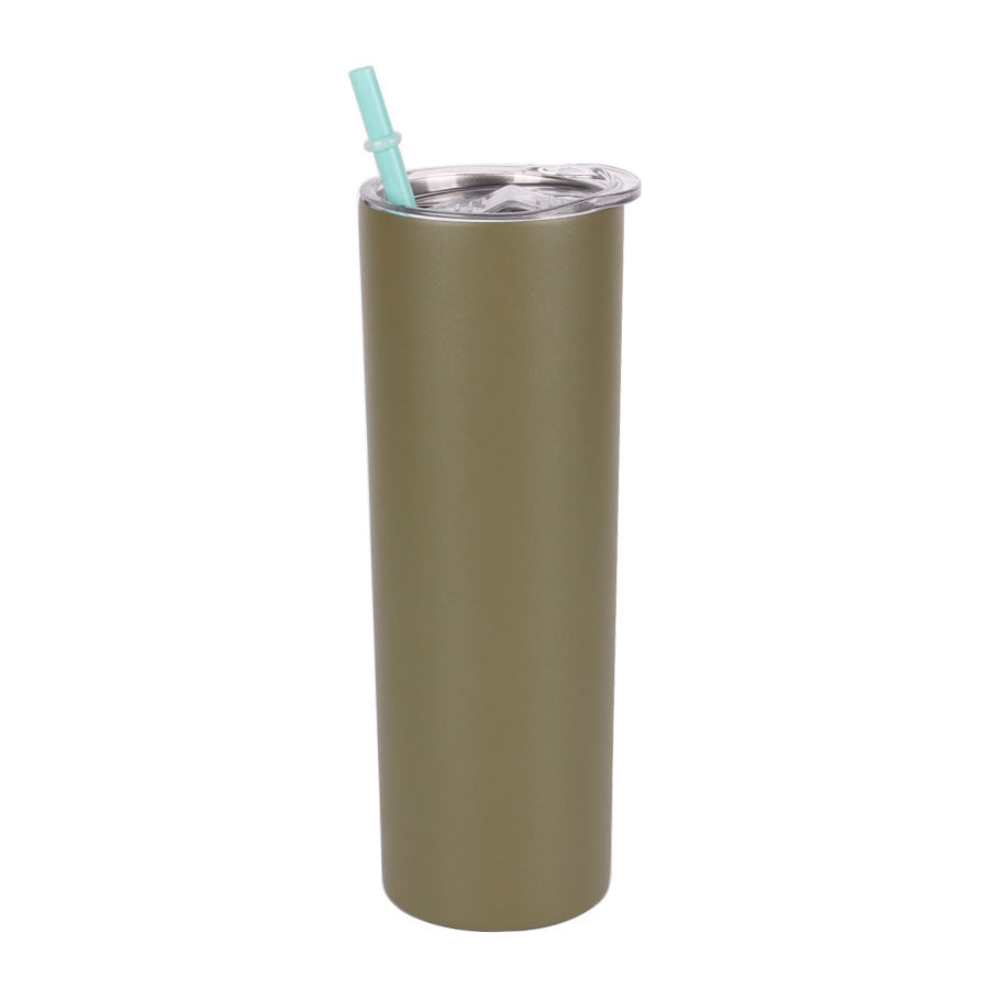 Tumbler-Becher Edelstahl Thermobecher mit Deckel und Strohhalm mit verschiedenen Designs 20oz 600ml