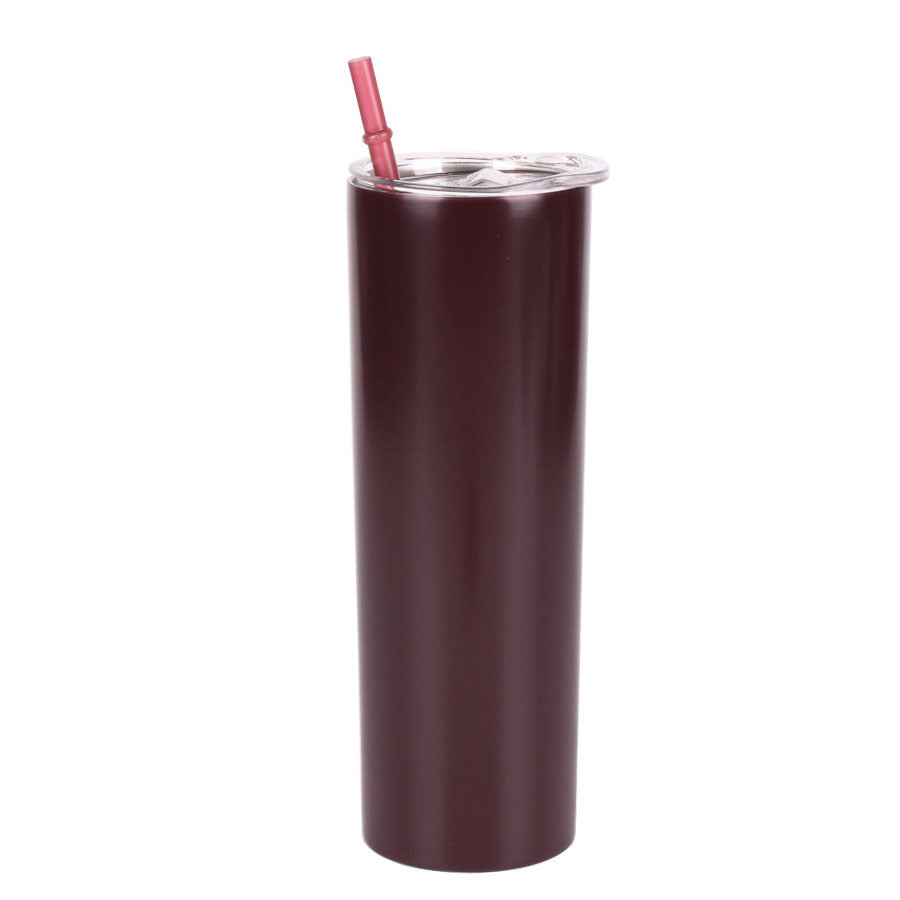 Tumbler-Becher Edelstahl Thermobecher mit Deckel und Strohhalm mit verschiedenen Designs 20oz 600ml