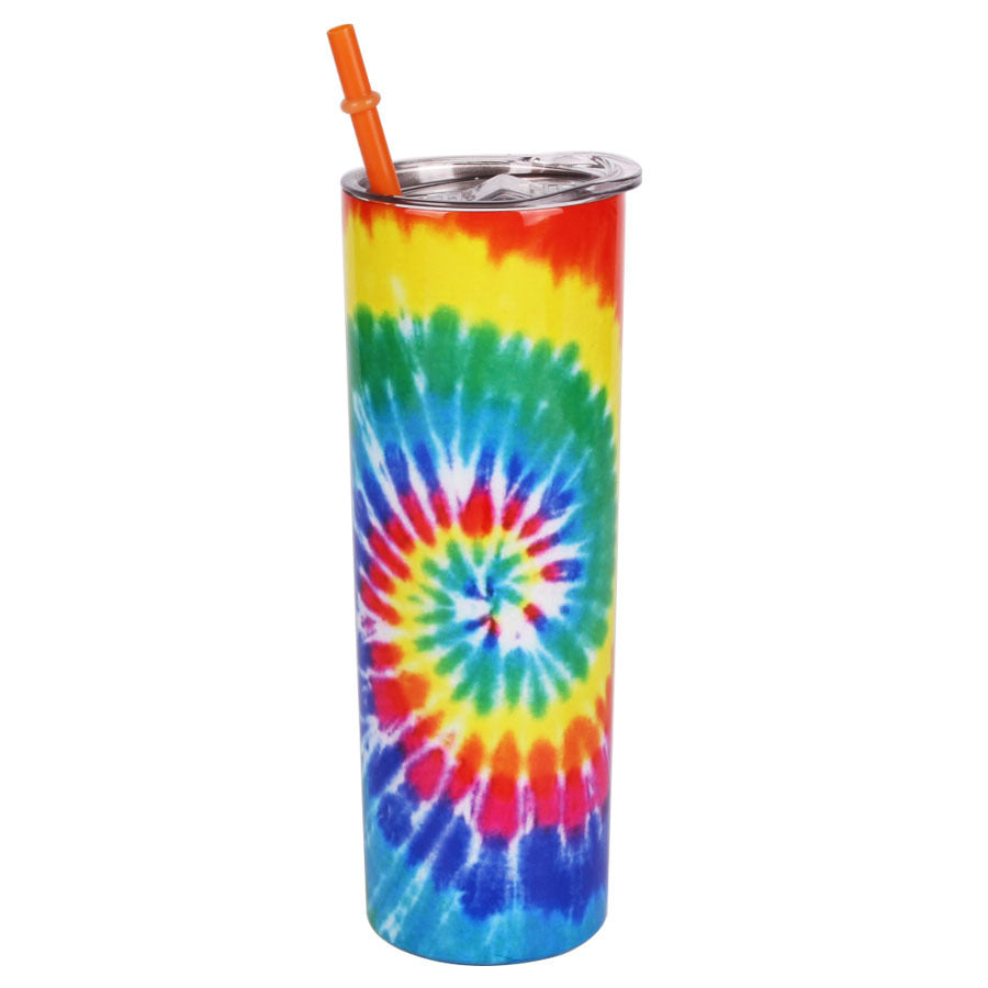 Tumbler-Becher Edelstahl Thermobecher mit Deckel und Strohhalm mit verschiedenen Designs 20oz 600ml