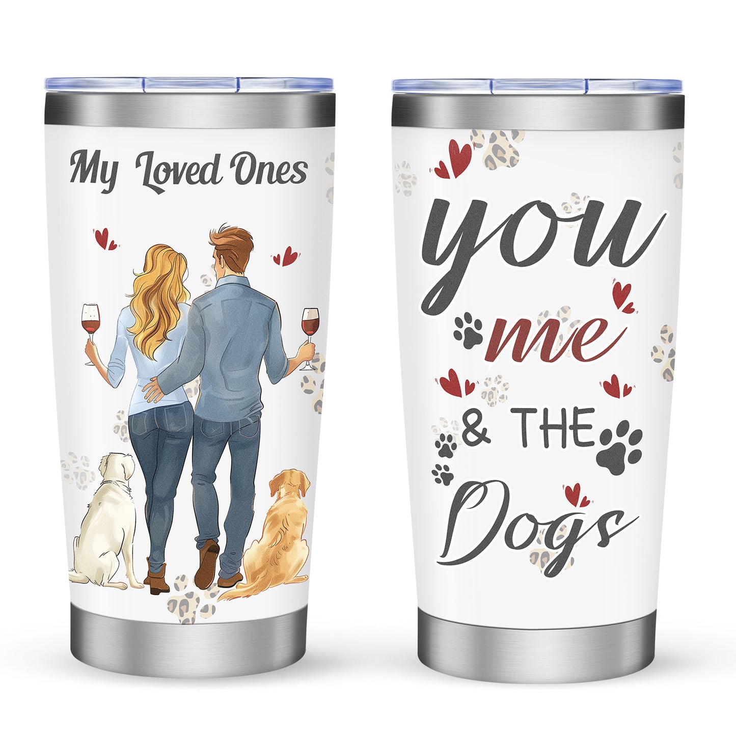 Tumbler-Becher Kaffeebecher Edelstahl Thermobecher mit Deckel mit verschiedenen Designs 20oz 600ml