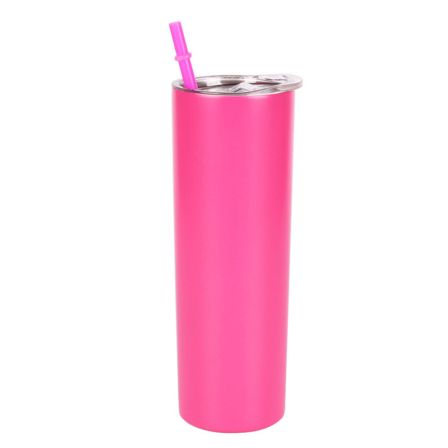 Tumbler-Becher Edelstahl Thermobecher mit Deckel und Strohhalm mit verschiedenen Designs 20oz 600ml
