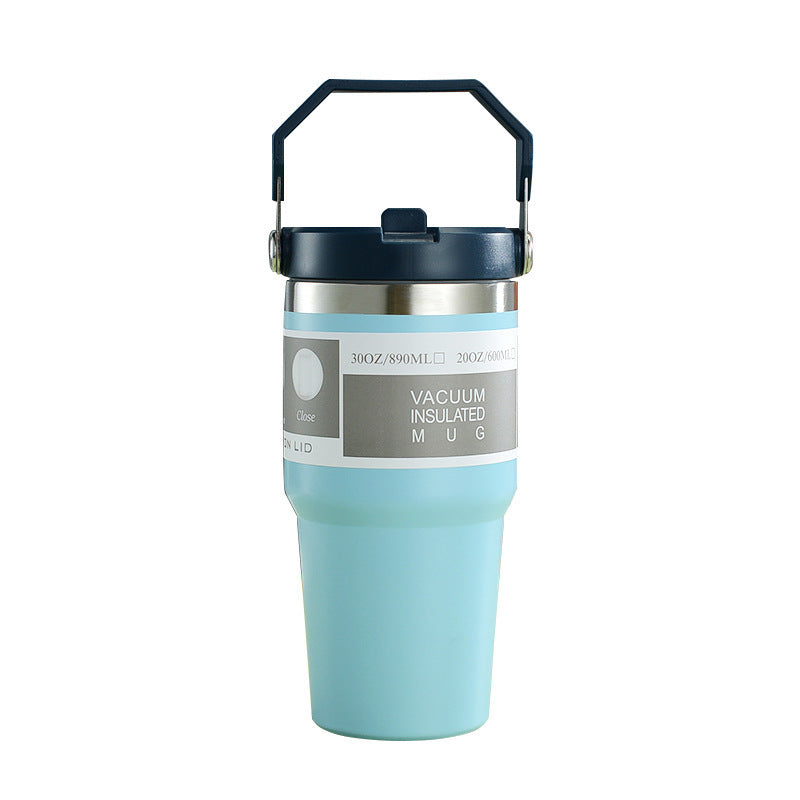 Tumbler-Becher Portabel Outdoor Edelstahl Thermobecher mit Tragegriff 20oz 600ml und 30oz 890ml