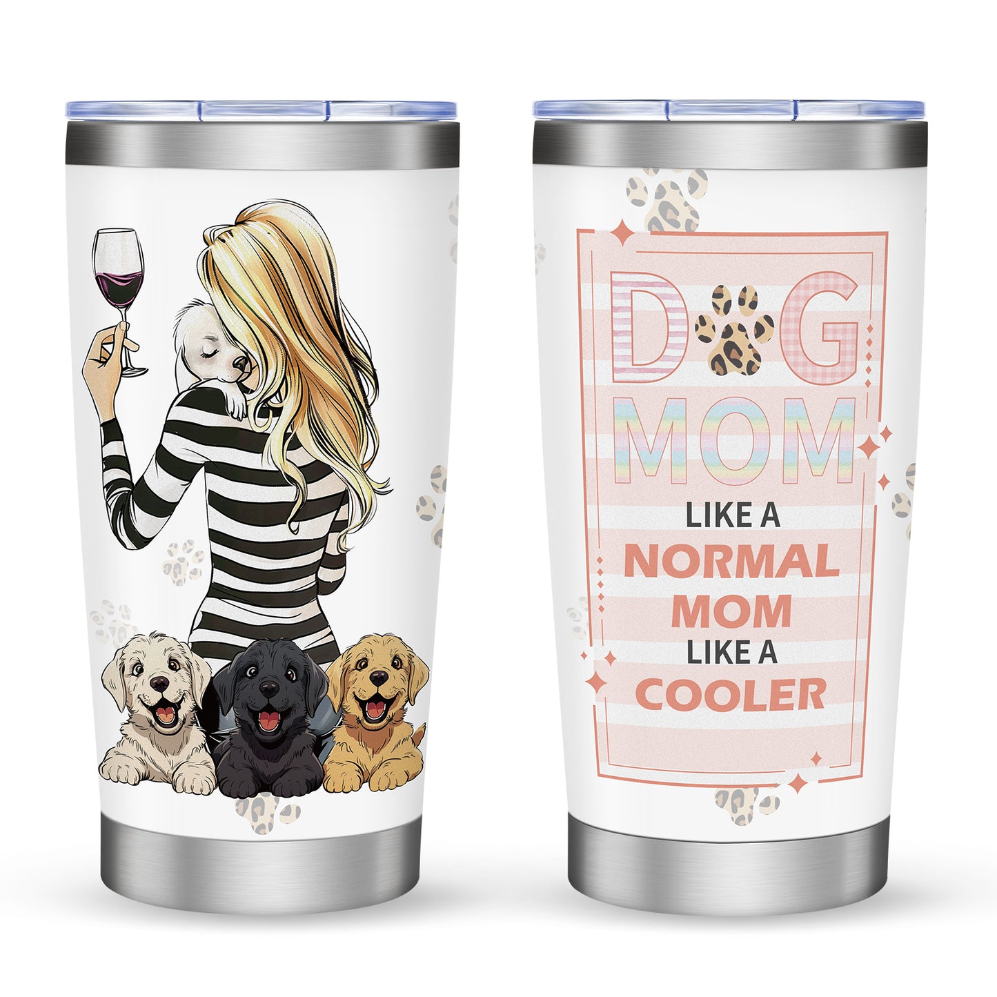 Tumbler-Becher Kaffeebecher Edelstahl Thermobecher mit Deckel mit verschiedenen Designs 20oz 600ml