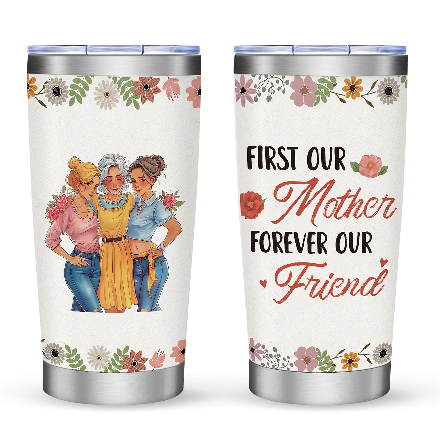 Tumbler-Becher Kaffeebecher Edelstahl Thermobecher mit Deckel mit verschiedenen Designs 20oz 600ml