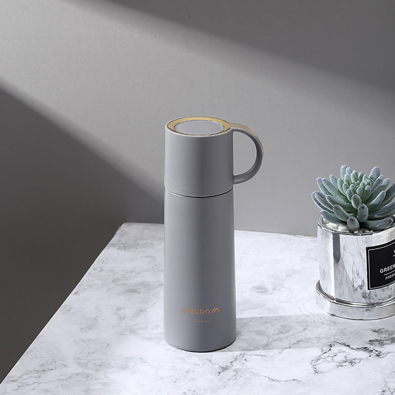 Edelstahl Thermoflasche Auslaufsicher Doppelwandig & langlebig für heiße und kalte Getränke mit 350ml
