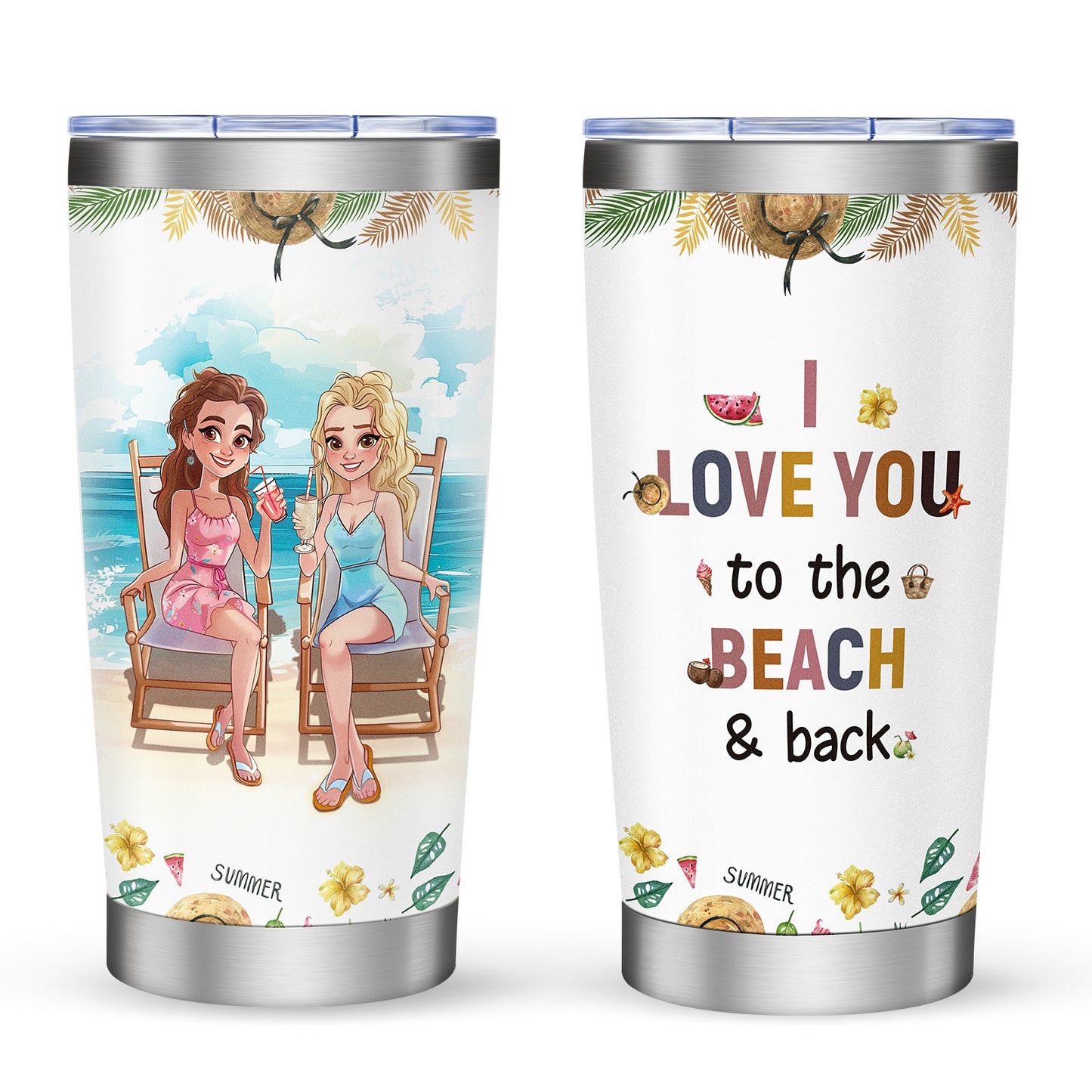 Tumbler-Becher Kaffeebecher Edelstahl Thermobecher mit Deckel mit verschiedenen Designs 20oz 600ml