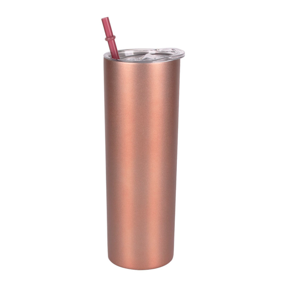 Tumbler-Becher Edelstahl Thermobecher mit Deckel und Strohhalm mit verschiedenen Designs 20oz 600ml