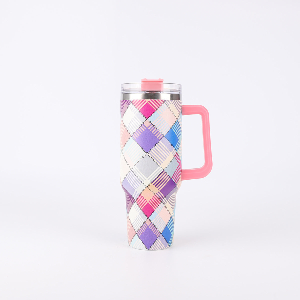 Tumbler-Becher Edelstahl Thermobecher mit Griff Deckel und Strohhalm mit verschiedenen Designs 40oz 1200ml