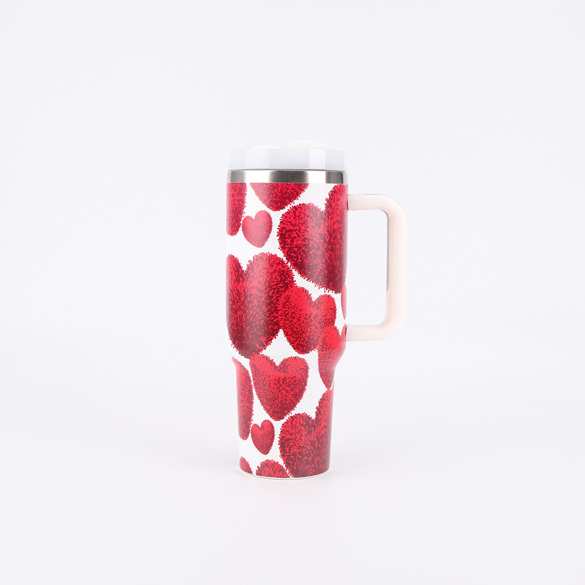 Tumbler-Becher Edelstahl Thermobecher mit Griff Deckel und Strohhalm mit verschiedenen Designs 40oz 1200ml