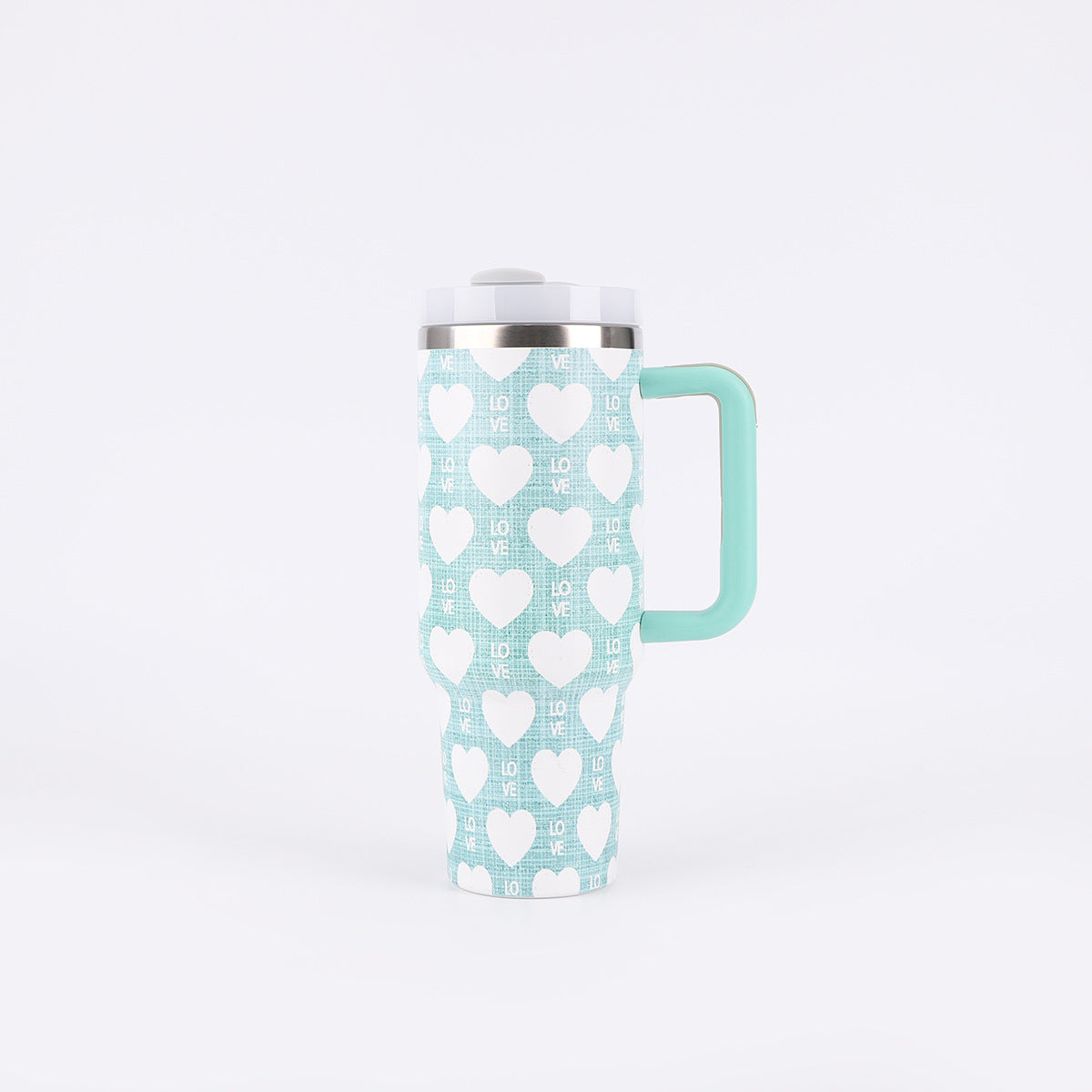 Tumbler-Becher Edelstahl Thermobecher mit Griff Deckel und Strohhalm mit verschiedenen Designs 40oz 1200ml