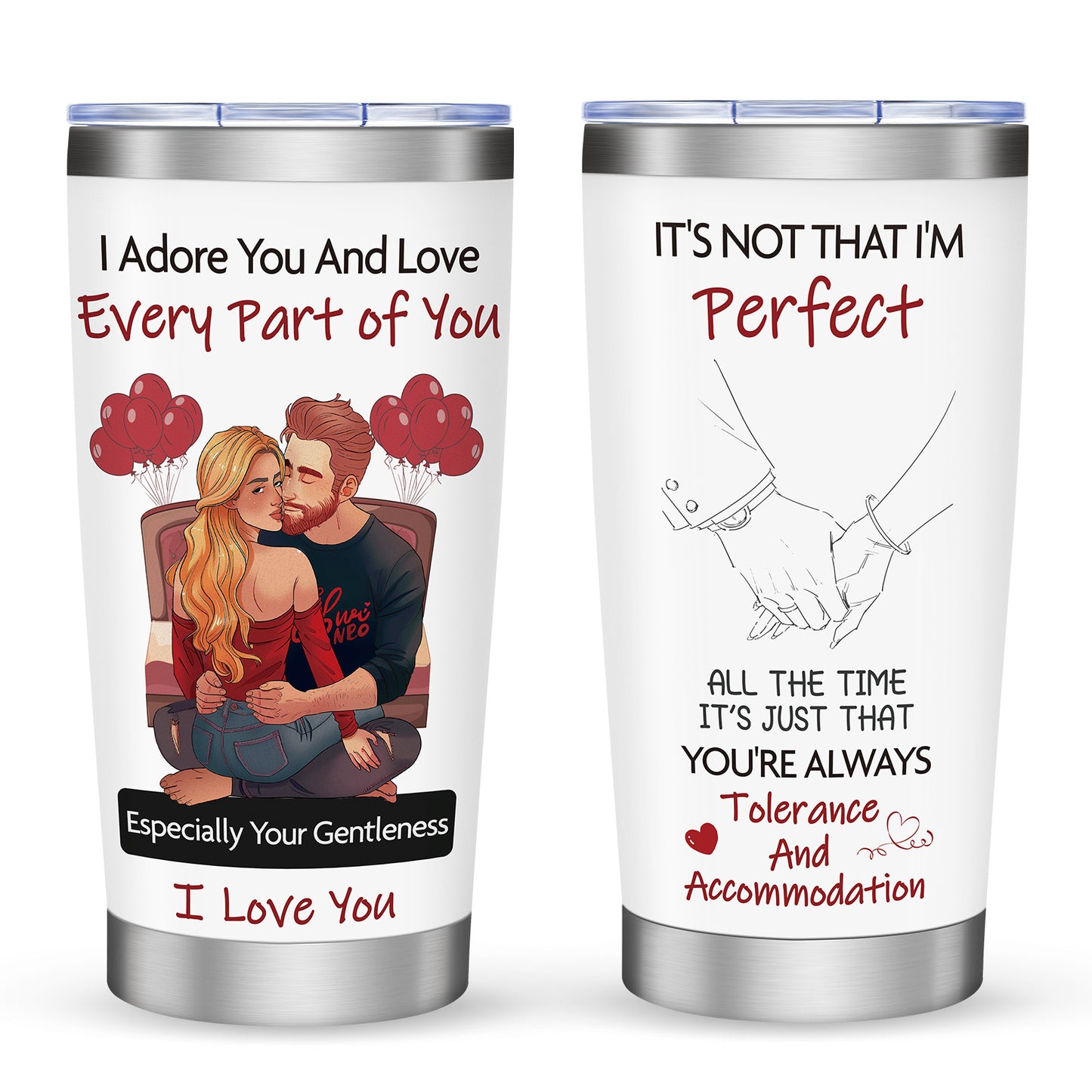 Tumbler-Becher Kaffeebecher Edelstahl Thermobecher mit Deckel mit verschiedenen Designs 20oz 600ml