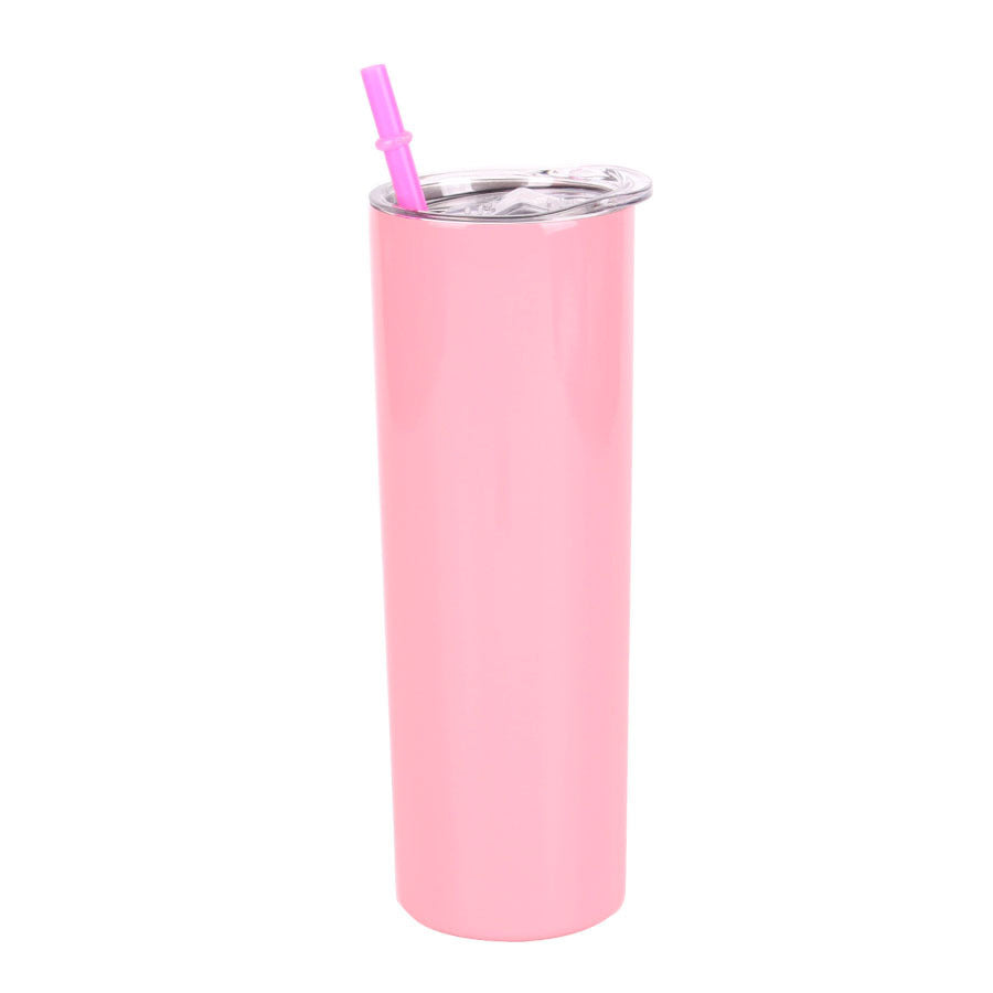 Tumbler-Becher Edelstahl Thermobecher mit Deckel und Strohhalm mit verschiedenen Designs 20oz 600ml