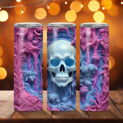 Edelstahl Tumbler Thermobecher – Halloween Designs, doppelwandig & auslaufsicher für heiße und kalte Getränke 600ml