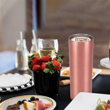 Tumbler-Becher Edelstahl Thermobecher mit Deckel und Strohhalm mit verschiedenen Designs 20oz 600ml