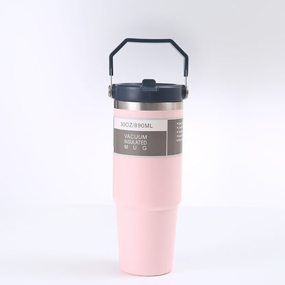 Tumbler-Becher Portabel Outdoor Edelstahl Thermobecher mit Tragegriff 20oz 600ml und 30oz 890ml