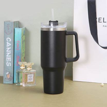 Tumbler-Becher Edelstahl Thermobecher mit Griff Deckel und Strohhalm Auslaufsicher 40oz 1200ml