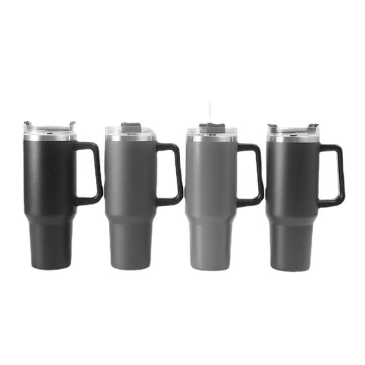 Tumbler-Becher Edelstahl Thermobecher mit Griff Deckel und Strohhalm Auslaufsicher 40oz 1200ml