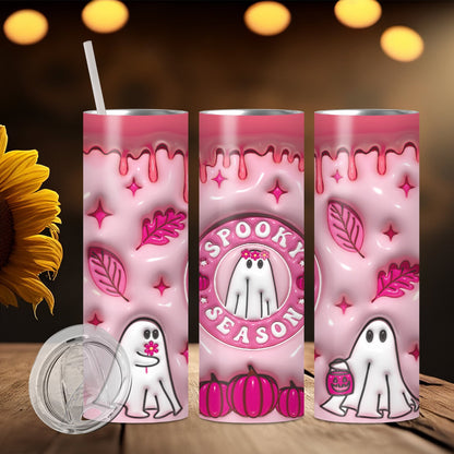 Edelstahl Tumbler Thermobecher – Halloween Designs, doppelwandig & auslaufsicher für heiße und kalte Getränke 600ml