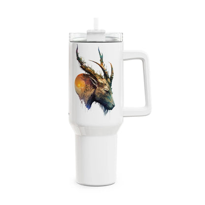Tumbler-Becher, Edelstahl, Thermobecher, 1182 ml in weiß, Motiv: Antilope-Watercolor Printify