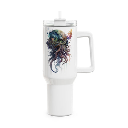 Tumbler-Becher, Edelstahl, Thermobecher, 1182 ml in weiß, Motiv: Oktopus-Watercolor