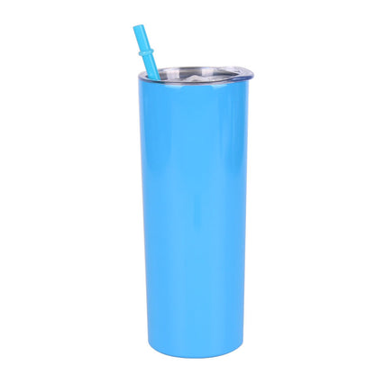 Tumbler-Becher Edelstahl Thermobecher mit Deckel und Strohhalm mit verschiedenen Designs 20oz 600ml