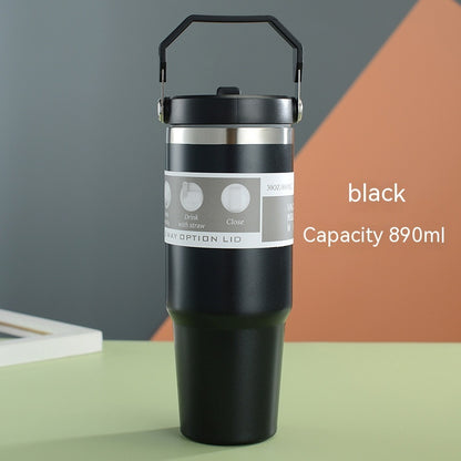 Tumbler-Becher Portabel Outdoor Edelstahl Thermobecher mit Tragegriff 20oz 600ml und 30oz 890ml