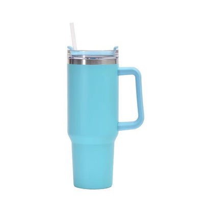 Tumbler-Becher Edelstahl Thermobecher mit Griff Deckel und Strohhalm Auslaufsicher 40oz 1200ml