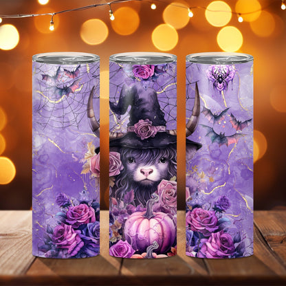 Edelstahl Tumbler Thermobecher – Halloween Designs, doppelwandig & auslaufsicher für heiße und kalte Getränke 600ml