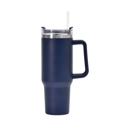 Tumbler-Becher Edelstahl Thermobecher mit Griff Deckel und Strohhalm Auslaufsicher 40oz 1200ml