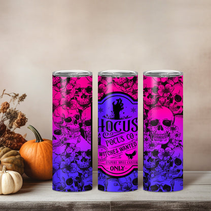 Edelstahl Tumbler Thermobecher – Halloween Designs, doppelwandig & auslaufsicher für heiße und kalte Getränke 600ml