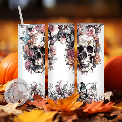 Edelstahl Tumbler Thermobecher – Halloween Designs, doppelwandig & auslaufsicher für heiße und kalte Getränke 600ml