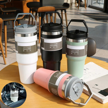 Tumbler-Becher Portabel Outdoor Edelstahl Thermobecher mit Tragegriff 20oz 600ml und 30oz 890ml