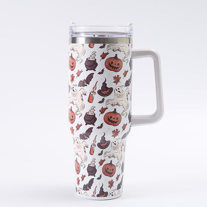 Tumbler-Becher Edelstahl Thermobecher mit Griff Deckel und Strohhalm mit verschiedenen Designs 40oz 1200ml