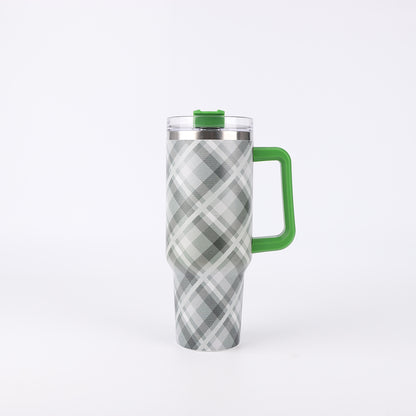Tumbler-Becher Edelstahl Thermobecher mit Griff Deckel und Strohhalm mit verschiedenen Designs 40oz 1200ml