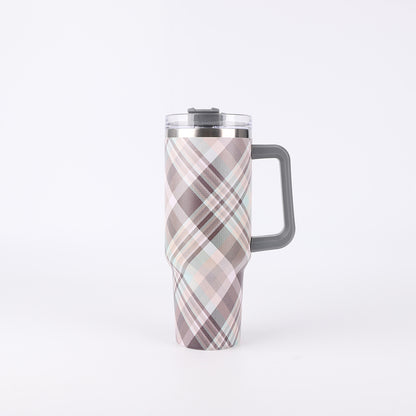 Tumbler-Becher Edelstahl Thermobecher mit Griff Deckel und Strohhalm mit verschiedenen Designs 40oz 1200ml