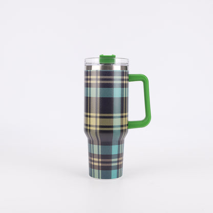 Tumbler-Becher Edelstahl Thermobecher mit Griff Deckel und Strohhalm mit verschiedenen Designs 40oz 1200ml