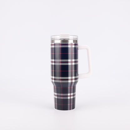 Tumbler-Becher Edelstahl Thermobecher mit Griff Deckel und Strohhalm mit verschiedenen Designs 40oz 1200ml