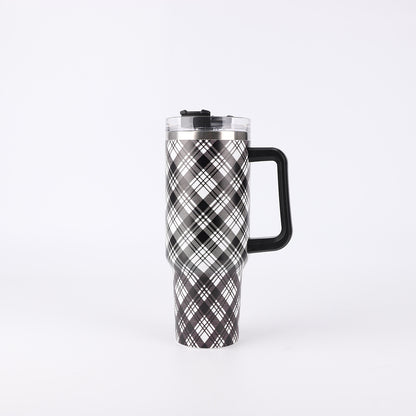Tumbler-Becher Edelstahl Thermobecher mit Griff Deckel und Strohhalm mit verschiedenen Designs 40oz 1200ml