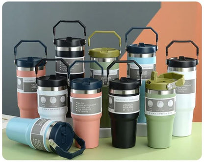 Tumbler-Becher Portabel Outdoor Edelstahl Thermobecher mit Tragegriff 20oz 600ml und 30oz 890ml