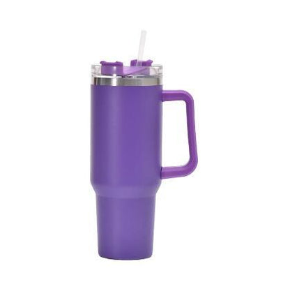 Tumbler-Becher Edelstahl Thermobecher mit Griff Deckel und Strohhalm Auslaufsicher 40oz 1200ml