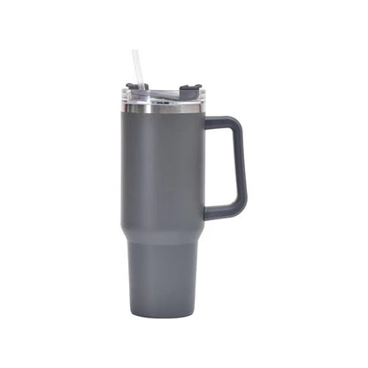 Tumbler-Becher Edelstahl Thermobecher mit Griff Deckel und Strohhalm Auslaufsicher 40oz 1200ml