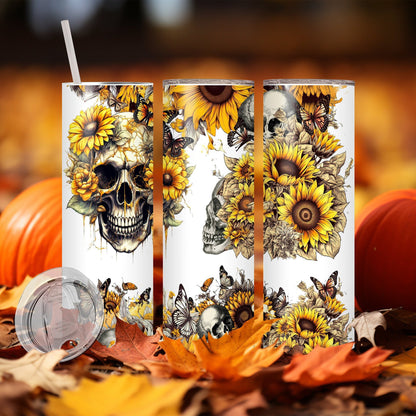 Edelstahl Tumbler Thermobecher – Halloween Designs, doppelwandig & auslaufsicher für heiße und kalte Getränke 600ml