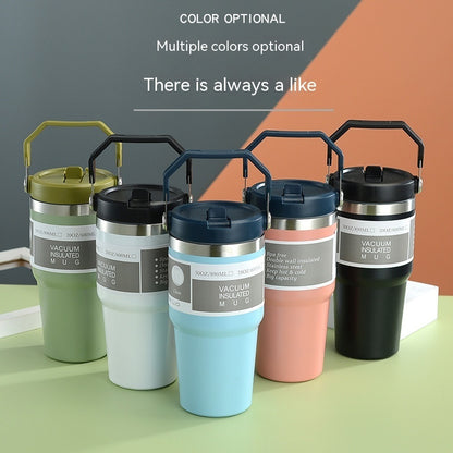Tumbler-Becher Portabel Outdoor Edelstahl Thermobecher mit Tragegriff 20oz 600ml und 30oz 890ml